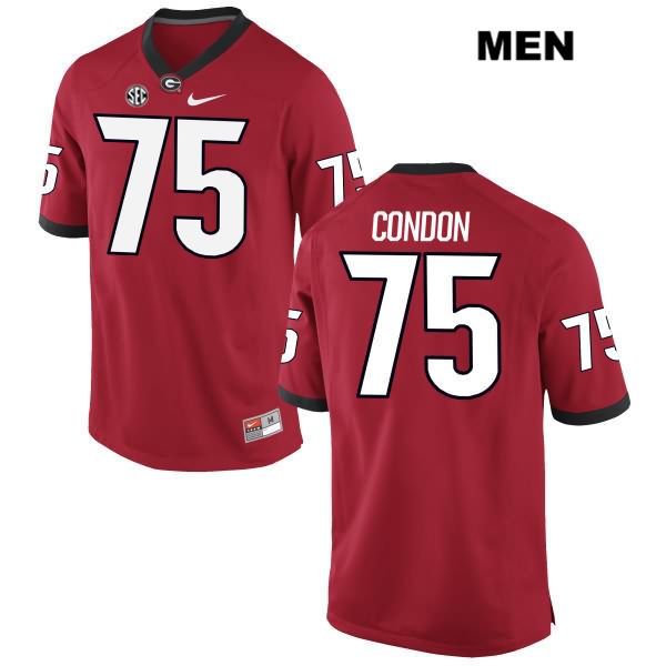 Georgia Bulldogs Men's Owen Condon #75 NCAA Authentic Red Nike Stitched College Football Jersey QZL3256UY